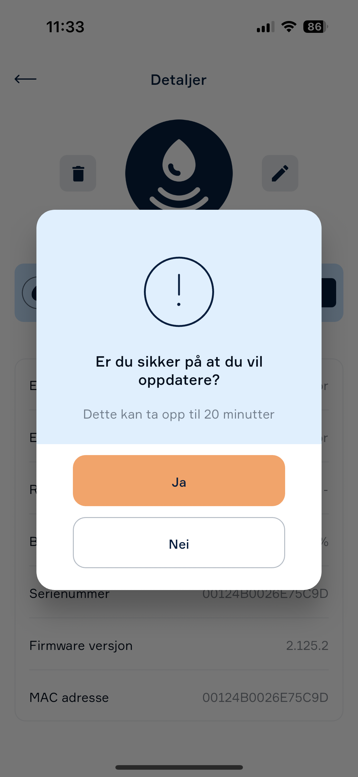 Oppdateringsbekreftelse
